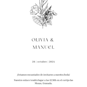 Invitación floral clásica