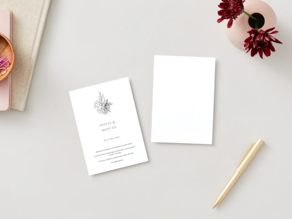 Invitación floral clásica - Imagen 3