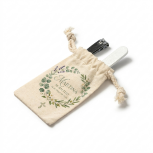 Set de manicura en bolsa de algodón