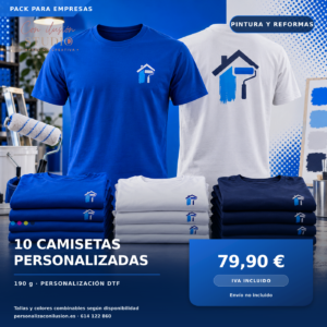 Lote 10 camisetas personalizadas